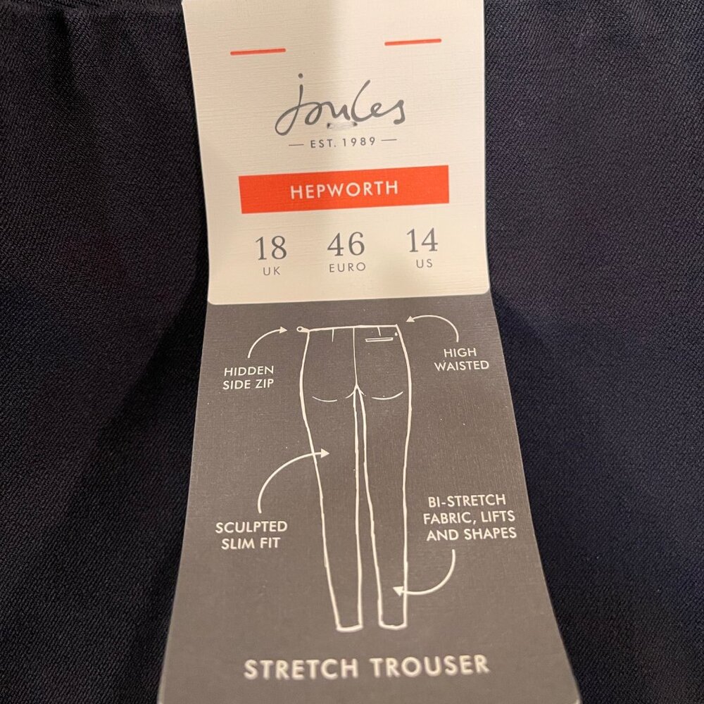 Size 14 Joules Navy Hepworth Trouser NWT